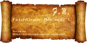 Feichtinger Ménrót névjegykártya